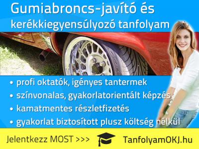 Gumiabroncs-javító és kerékkiegyensúlyozó OKJ-s tanfolyam Budapesten0