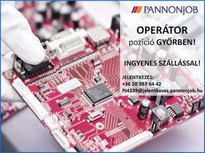 OPERÁTOR ÁLLÁS GYŐRBEN - INGYENES SZÁLLÁSSAL!0