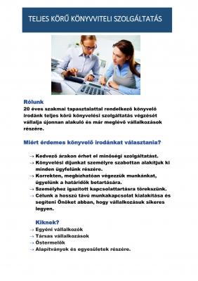 Teljeskörű Könyvelést vállalunk0