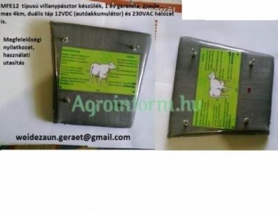 MFE12 villanypásztor, max 4km-ig, 2Joule, 1 év garancia0