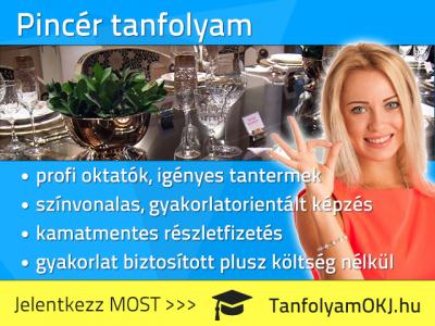 Pincér OKJ-s tanfolyam Budapesten0