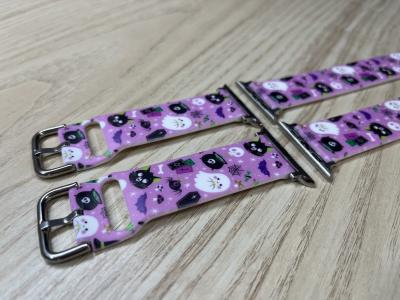 Halloween Apple Watch lila színű szilikon óraszíj0