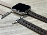 Apple Watch bőr két színű óraszíj1