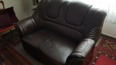 Fekete műbőr ülőgarnitúra eladó0