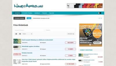 NagyApró.hu hirdetési weboldal eladó0
