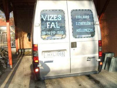 Vizes salétromos nedves falak utólagos szigetelése acéllemezzel, injek0