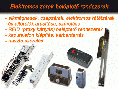 riasztó kaputelefon síkmágnes0