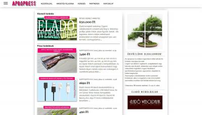 Komplett apróhirdetési oldal eladó: apropress.hu0