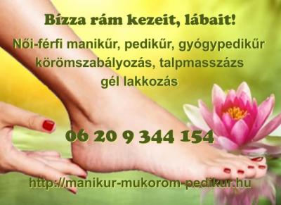 Gyógypedikűr, manikűr-pedikűr háznál is!0
