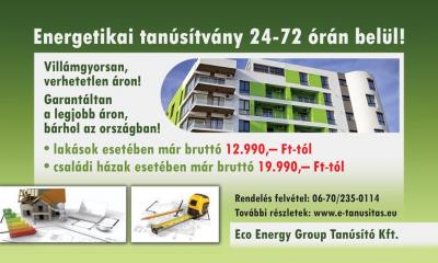 ENERGETIKAI TANÚSÍTVÁNY KÉSZÍTÉSE TISZAÚJVÁROS KÖRNYÉK0