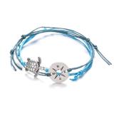 Fonal karkötő teknős és iránytű medállal